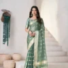 Laxmi 1061 Linan Cotton Silk Weaving Zari Work Saree Wholesale Surat