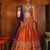 HCR 1120 Two Tone Silk Embroidery Work Wedding Lehenga Choli Wholesale Surat