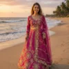 HCR 1113 Two Tone Silk Sequins Work Wedding Lehenga Choli Wholesale Surat