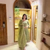 NFD 5061 Vichitra Silk Embroidery Anarkali Gown Dress Wholesale Surat