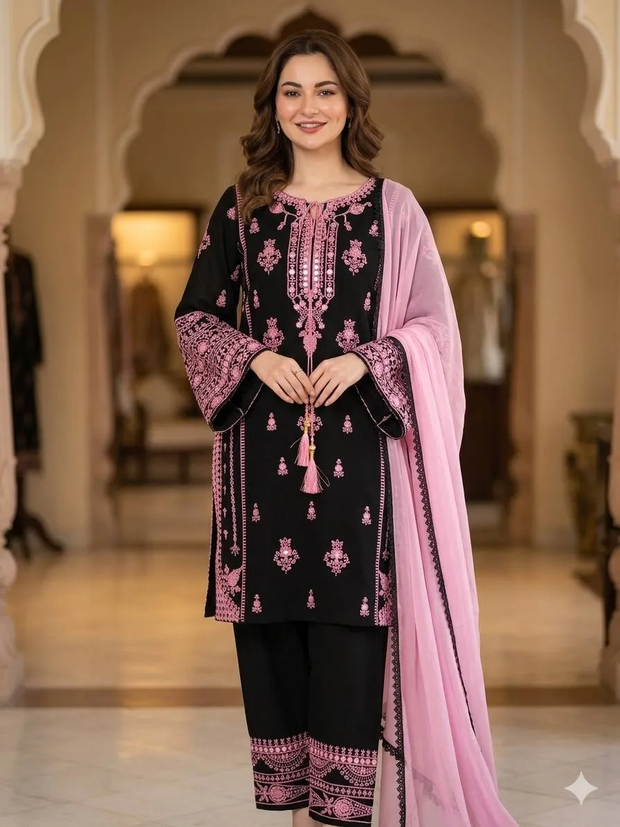 BV 465 Rayon Embroidery Work Readymade Dress Wholesale Surat