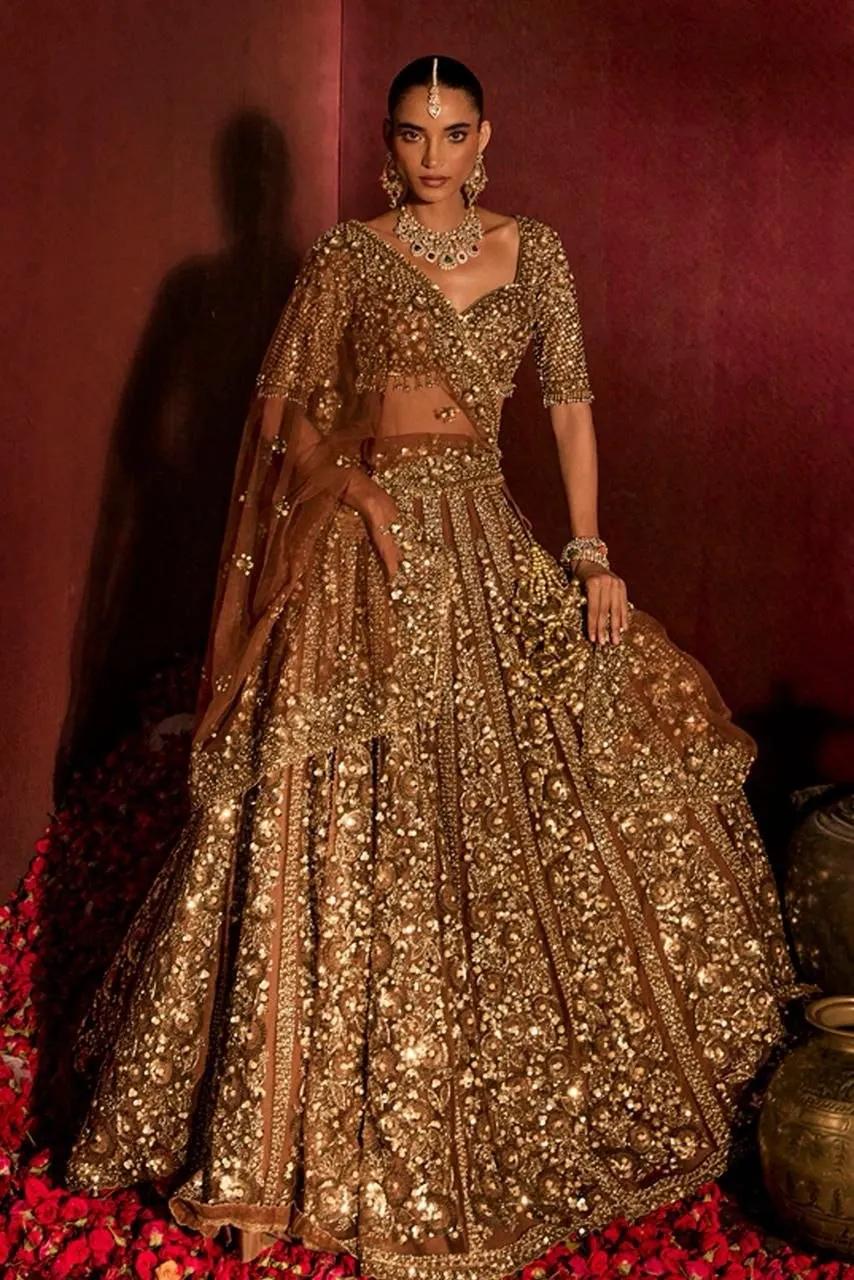 SBD 1129 Butterfly Net Embroidery Wedding Bridal Lehenga Choli Wholesale Surat