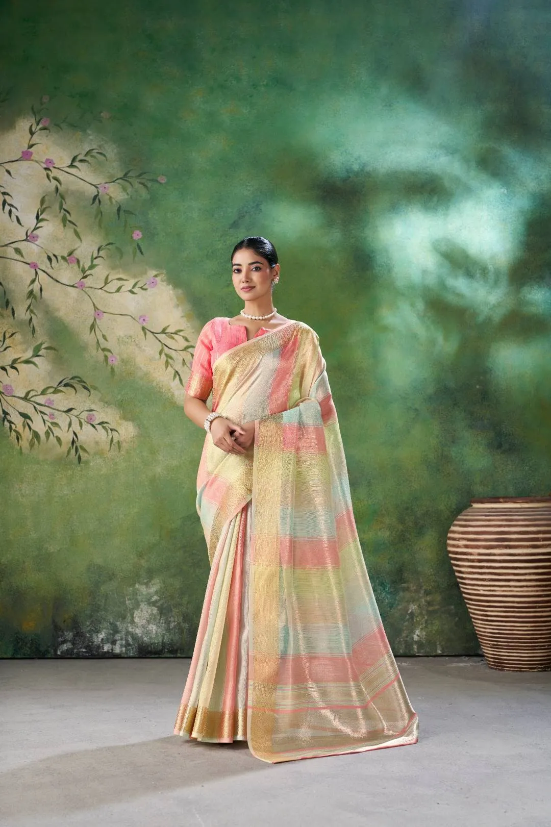 Laxmi 1066 Cotton Silk Weaving Zari Party Wear Saree Wholesale Surat