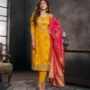 Yasu Haldi Banarasi Jequard Festival Readymade Dress Wholesale Surat