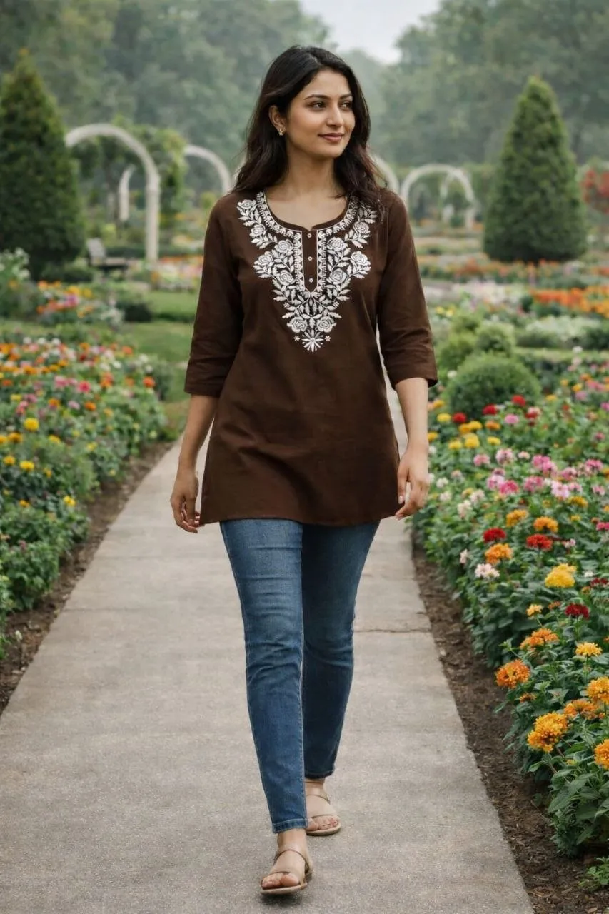 Yasu Jordar Cotton Festival & Office Wear Sort Kurti Wholesale Surat