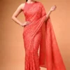 WMN 7002 Satin Silk Printed Party Wear Saree Wholesale Surat