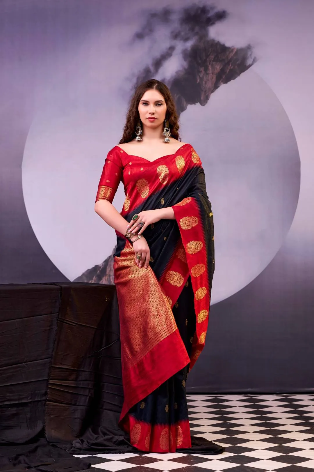WMN 8002 Poly Cotton Kalindi Zari Weaving Work Saree Wholesale Surat