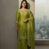 C585 1455 Chinon Silk Zari Work Festival Sharara Suit Wholesale Surat