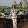 C585 1471 Maslin Cotton Embroidery Co Ord Set Wholesale Surat