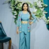 RBC 1118 Chinon Silk Embroidery Designer Indo Western Wholesale Surat