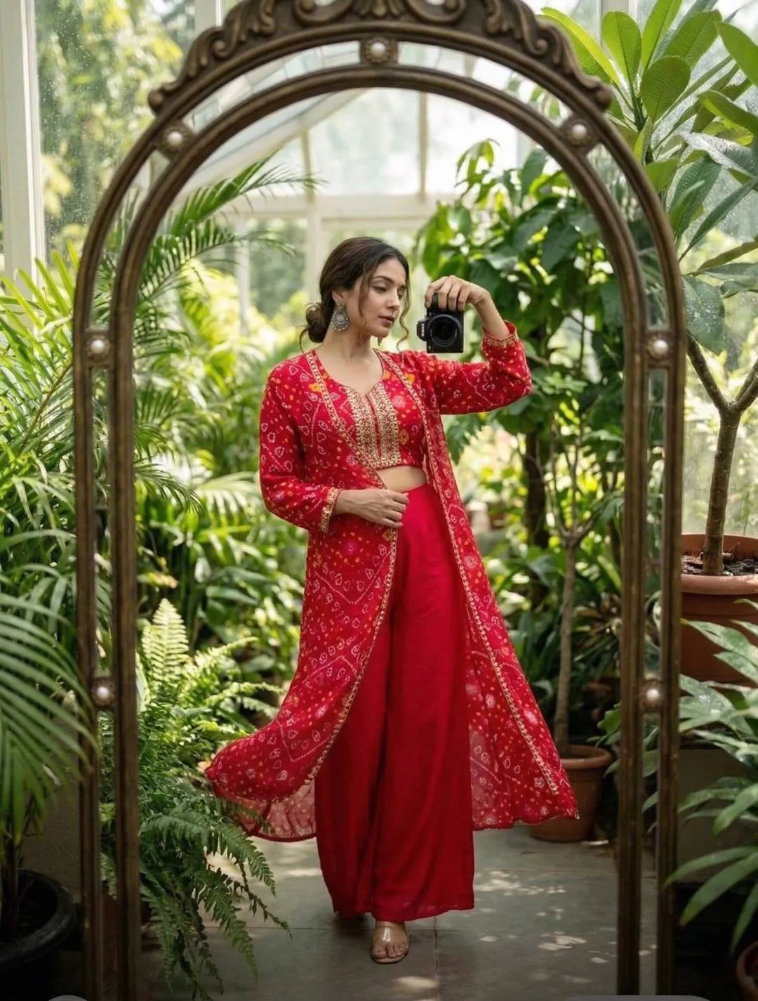 RBC 1112 Chinon Silk Bandhani Embroidery Indo Western Wholesale Surat