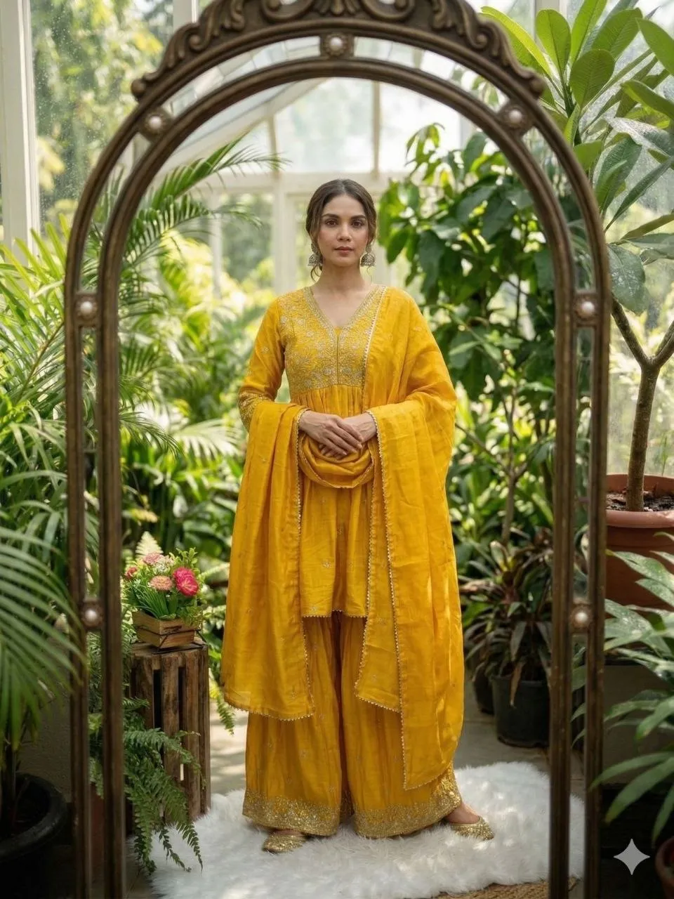 RBC 1102 Chinon Embroidery Gharara Suit Wholesale Surat