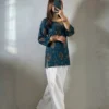 C585 235 Maslin Cotton Printed Daily Wear Sort Kurti Plazzo Wholesale Surat