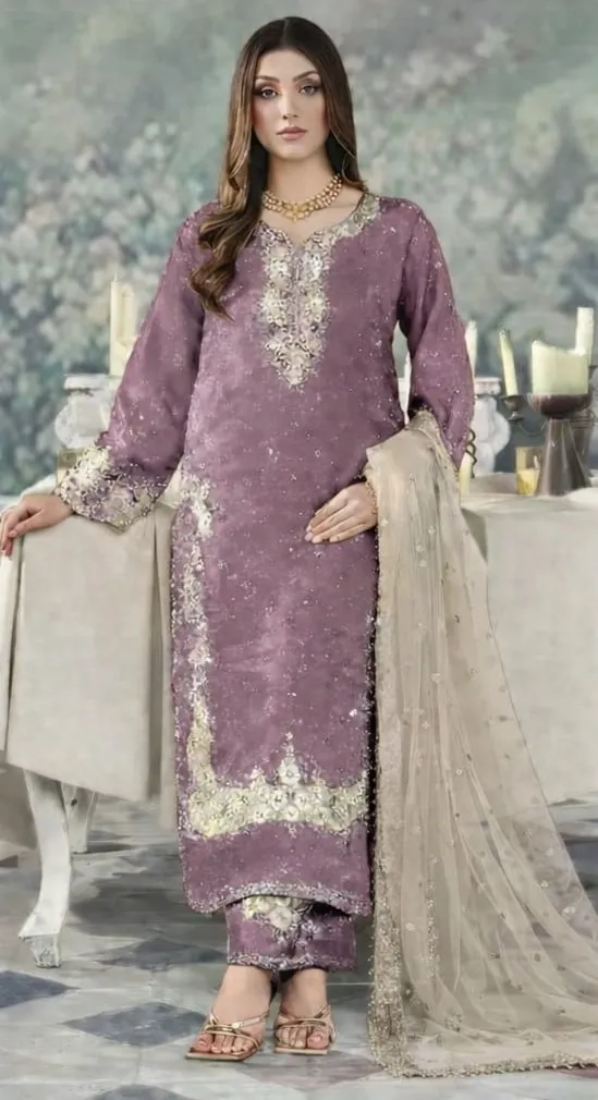 Zarin 196 Jimmy Choo Embroidery Pakistani Wholesale Surat