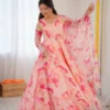 Alia 433 Organza Taby Silk Hand Work Printed Gown Wholesale Surat