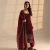 Alia 575 Roman Glass Satin Sequnce Kurti Pent Dupatta Set Wholesale Surat