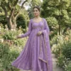 Alia 583 Fendi Satin Embroidery Festival Gown Wholesale Surat