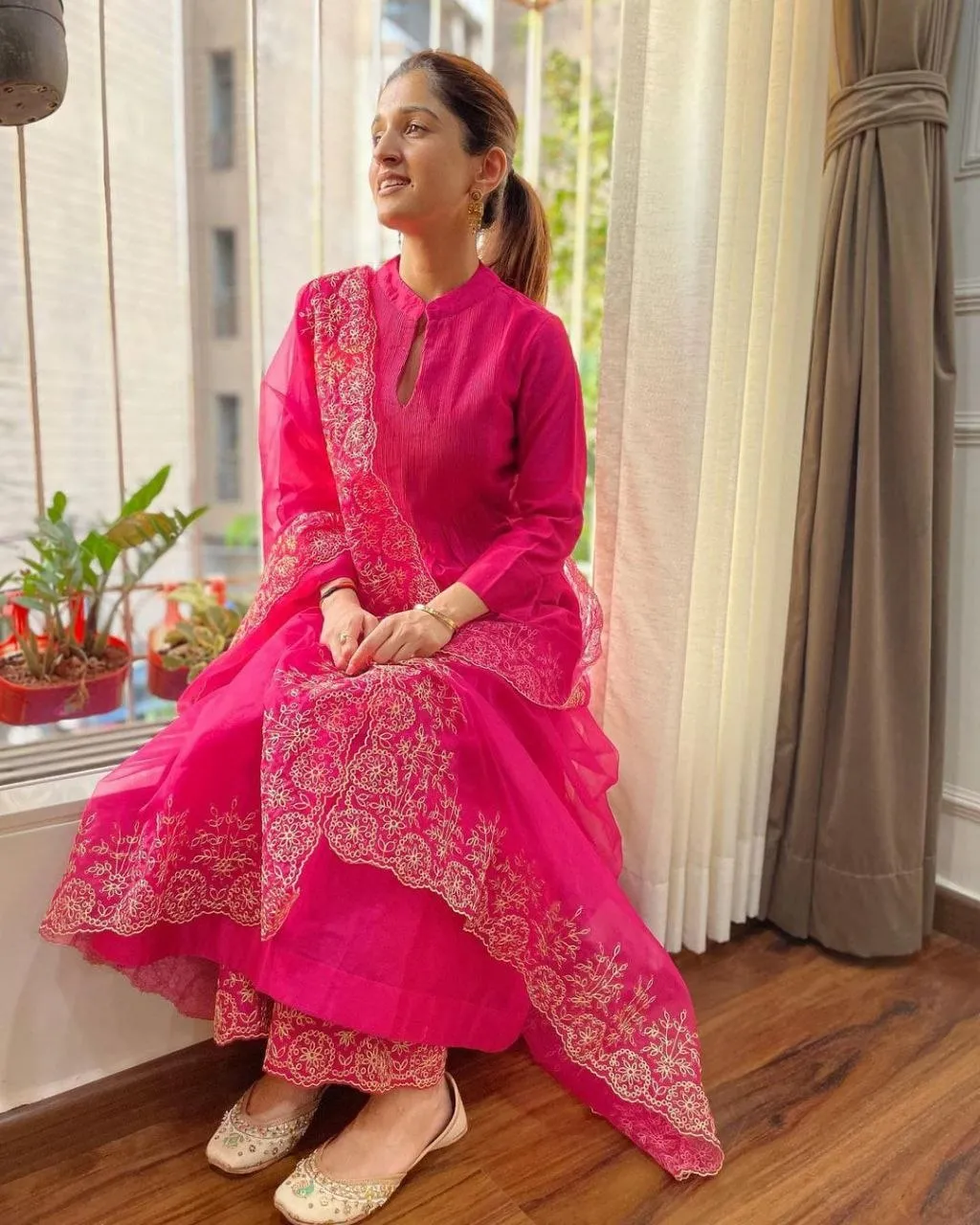 Yasu Cotton Orgenza Embroidery Readymade Dress Wholesale Surat
