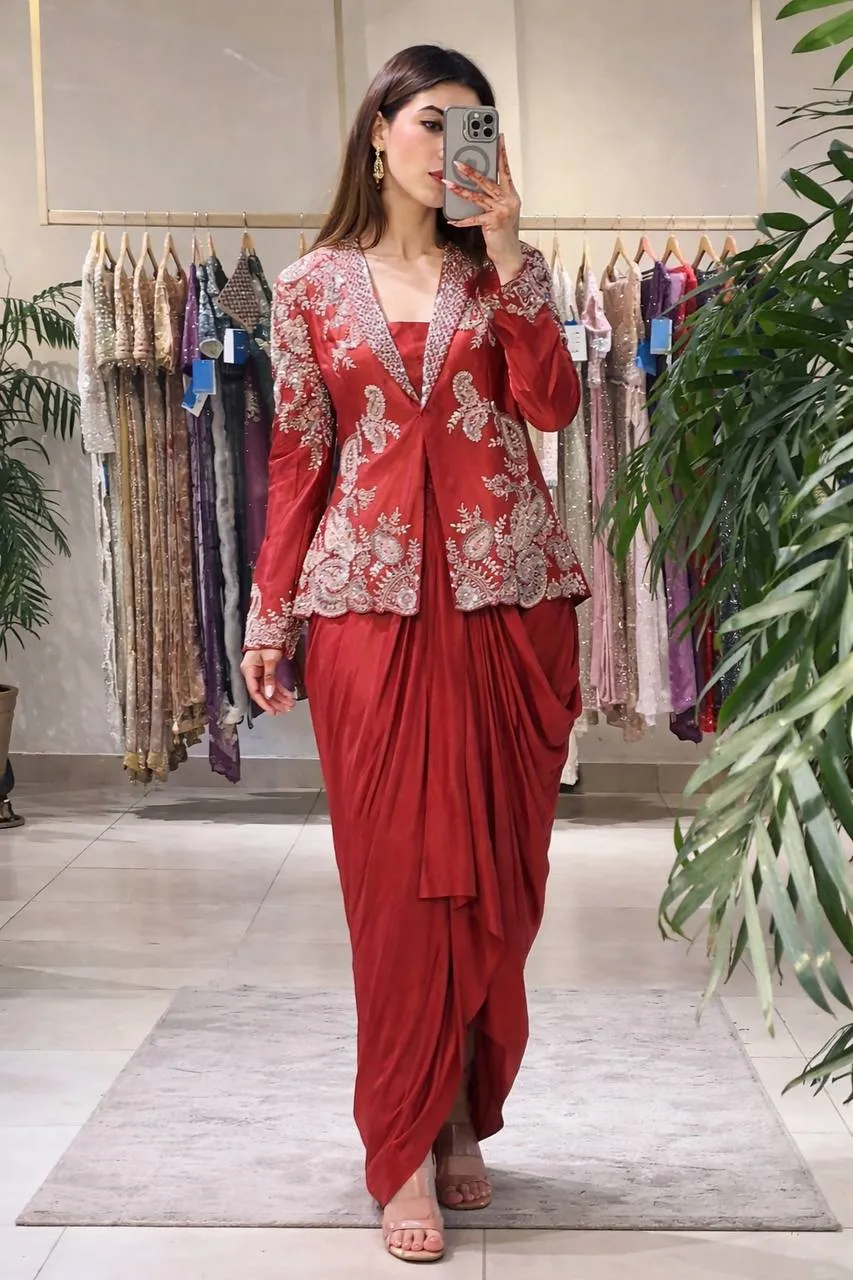 BDB 61 Rangoli Silk Embroidery Work Ready To Wear Wholesale Surat