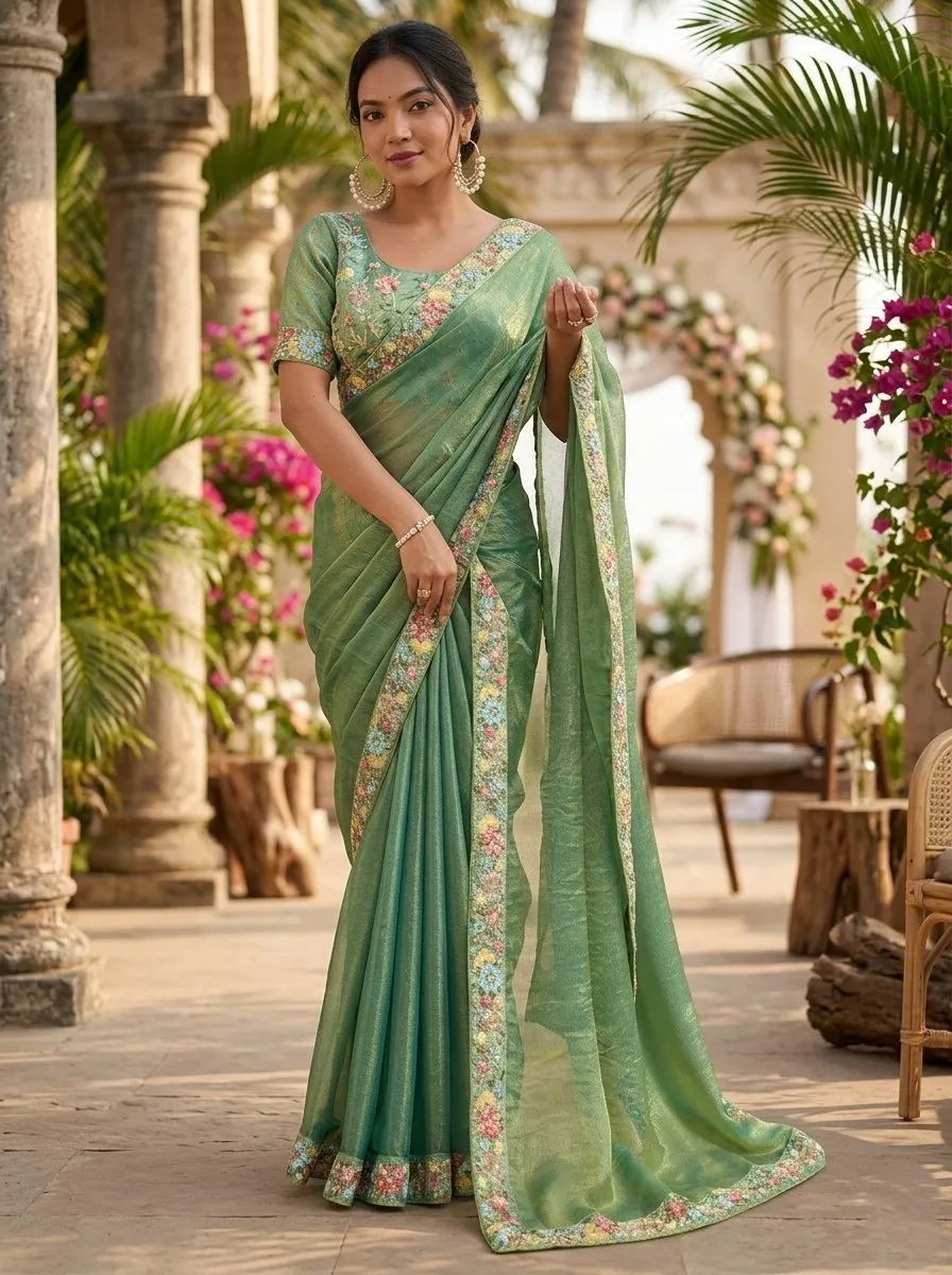 Kiara Dhanlaxmi2 Fendy Chiffon Party Wear Saree Wholesale Surat