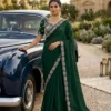 Kiara Marvel1 Malay Satin Silk Embroidery Saree Wholesale Surat