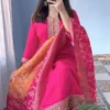 Yasu Pink Haldi Banarasi Weaving Work Readymade Dress Wholesale Surat