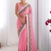 Kiara Aksaya Georgette Embroidery Work Saree Wholesale Surat