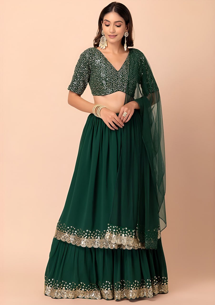 Zeel 15066 Georgette Embroidery Party & Wedding Wear Lehenga Choli Wholesale Surat