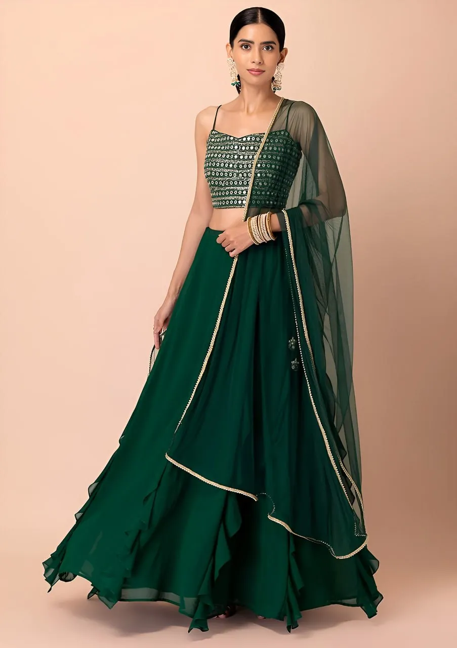Zeel 15072 Georgette Zari Embroidery Work Lehenga Choli Wholesale Surat