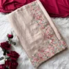 MHV Hania Silk Embroidery Party Wear Saree Wholesale Surat