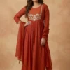 Shiv 3009 Cambric Cotton Embroidery Work Festival Gown Wholesale Surat