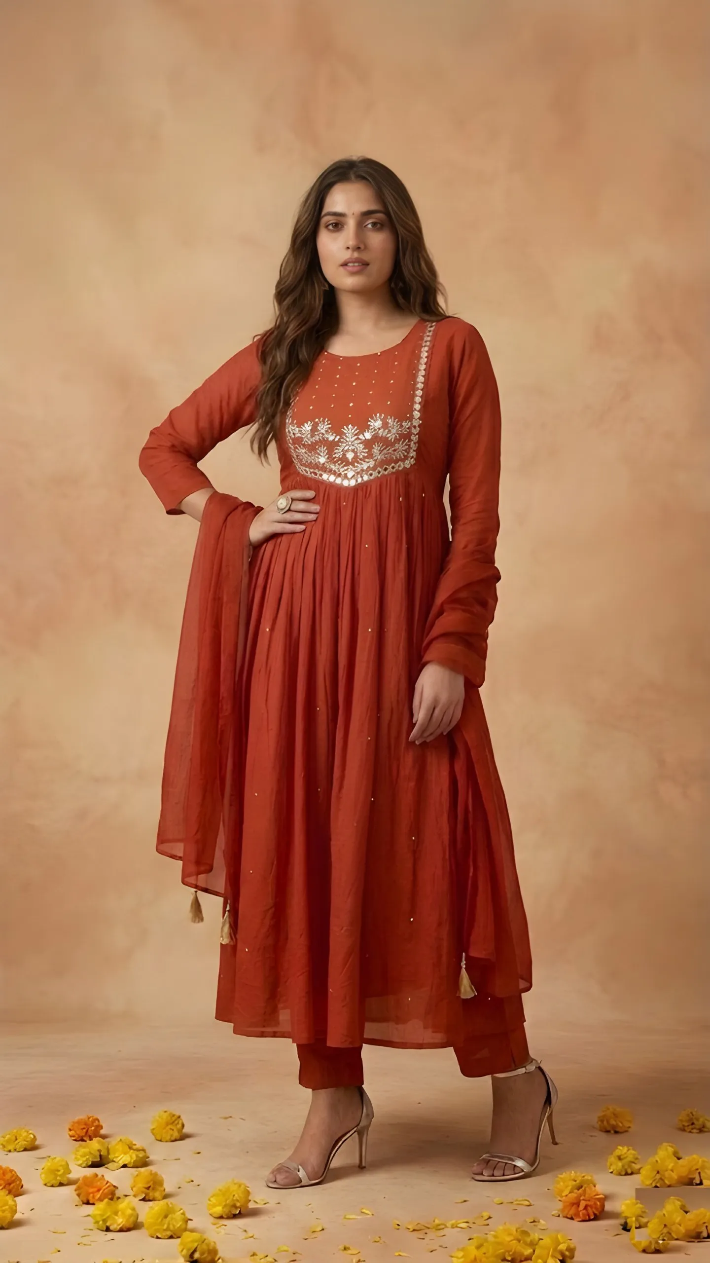 Shiv 3009 Cambric Cotton Embroidery Work Festival Gown Wholesale Surat