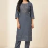 Shiv 730 Cotton Blend Thread Work Kurti Surat Wholesale