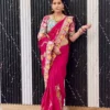 RC1 Rangoli Silk Embroidery Work Wedding Saree Wholesale Surat