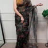WMN 7066 Kota Doria Floral Printed Saree Wholesale Surat