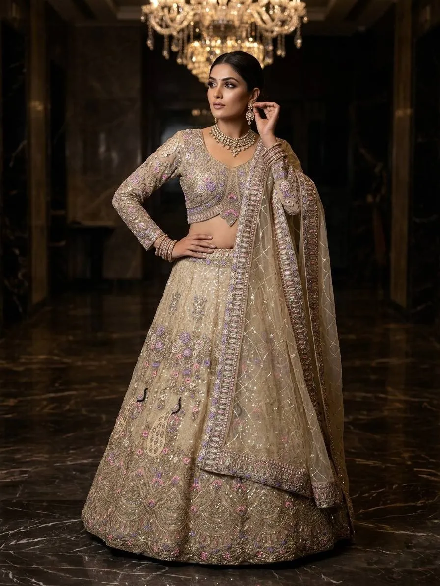 Stylish SBD 1676 Net Sequins Wedding & Party Wear Lehenga Choli Wholesale Surat 2026