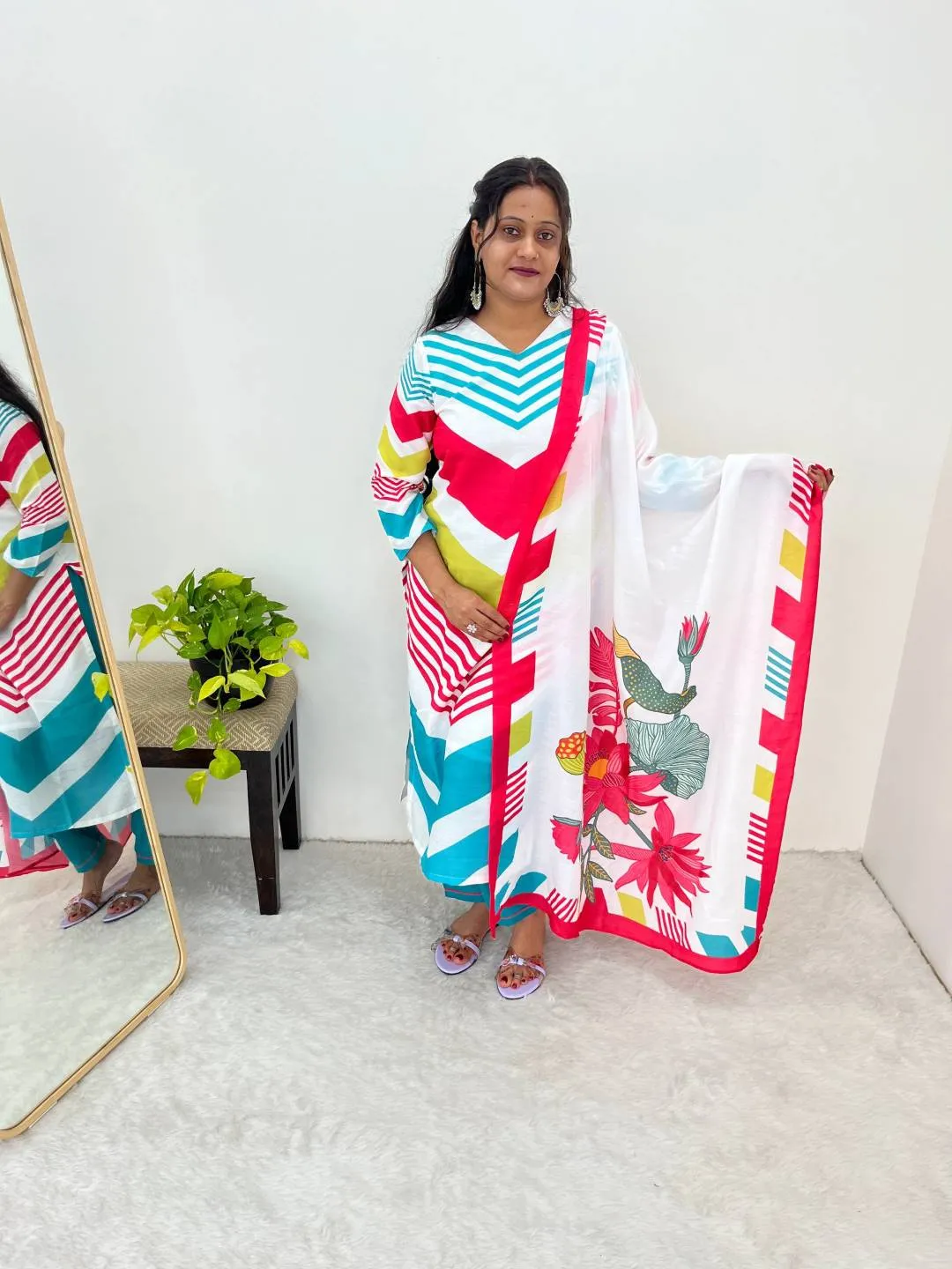 Alia Muslin Printed Readymade Dress Wholesale Surat