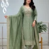 Yasu Goumati Malay Glass Tissue Waiving Hand Work Festival Readymade Dress Wholesale Surat