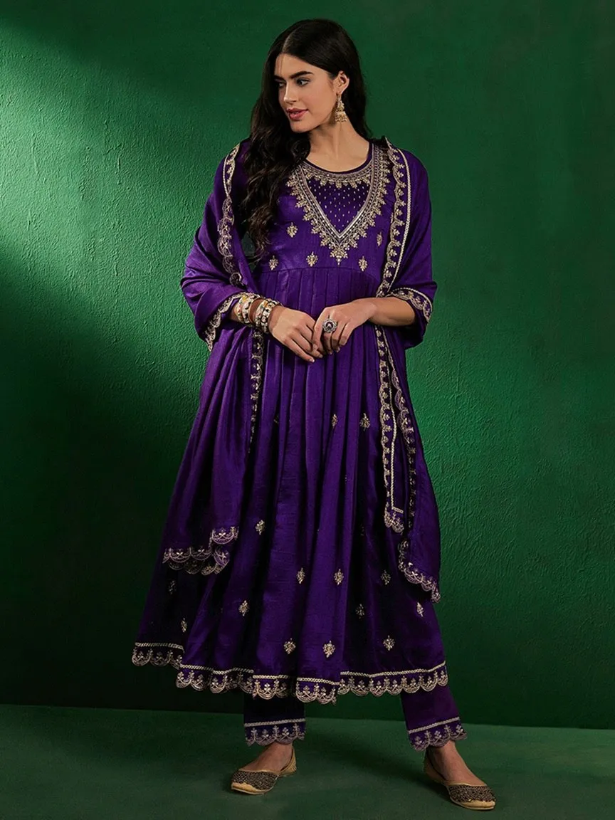 LFK Radh Vichitra Embroidery Work Festival Gown Wholesale Surat