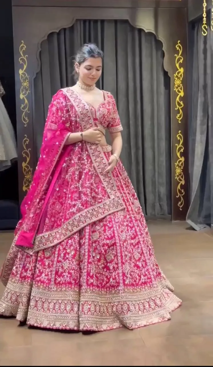 SBD 1699 Georgette Embroidery Wedding Wear Lehenga Choli Wholesale Surat