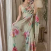 Kusum 850 Soft Linen Silk Printed Khatli Work Saree Wholesale Surat