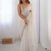 FFD Dimond Georgette Embroidery Festival Saree Wholesale Surat