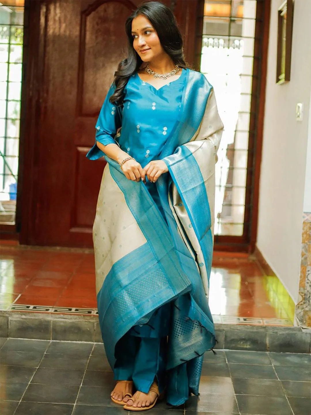 FFD Jacquard Weaving Festival Readymade Dress Wholesale Online Surat