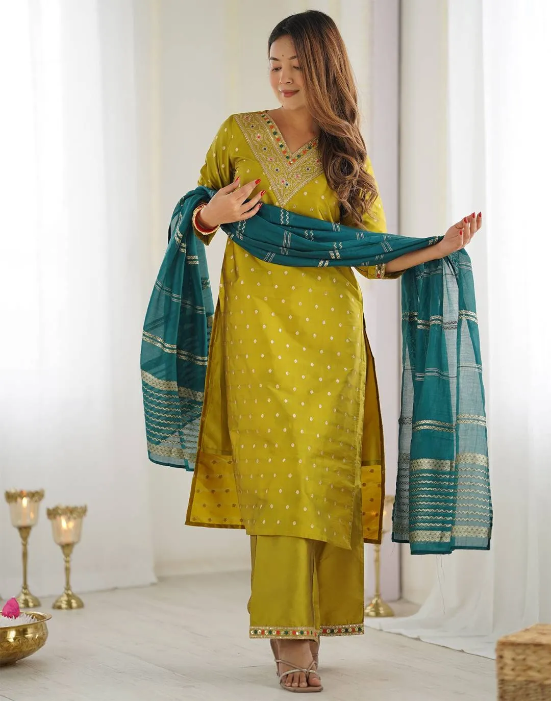 FFD Jacquard Festival & Daily Wear Readymade Dress Wholesale Surat
