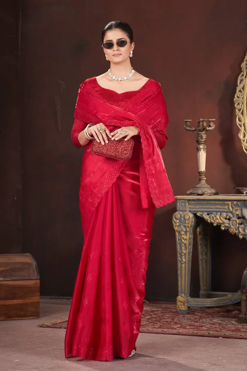 RBC 5093 Geemichu Silk Sequence Party Wear Saree Wholesale Surat