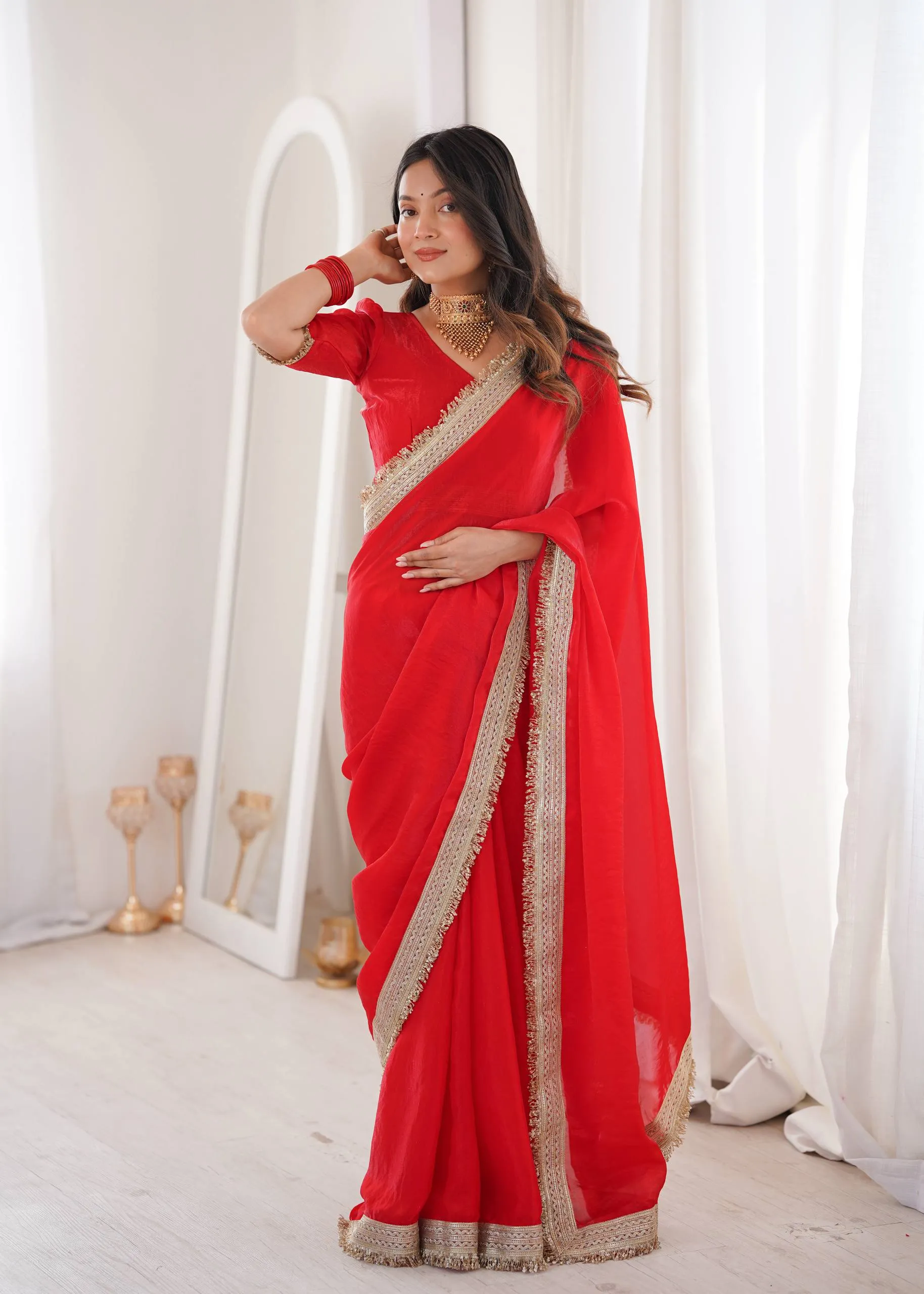 RBC 6064 Fandy Satin Silk Designer Bollywood Saree Wholesale Surat