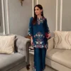 BV 466 French Crape Designer Embroidery Co Ord Set Wholesale Surat