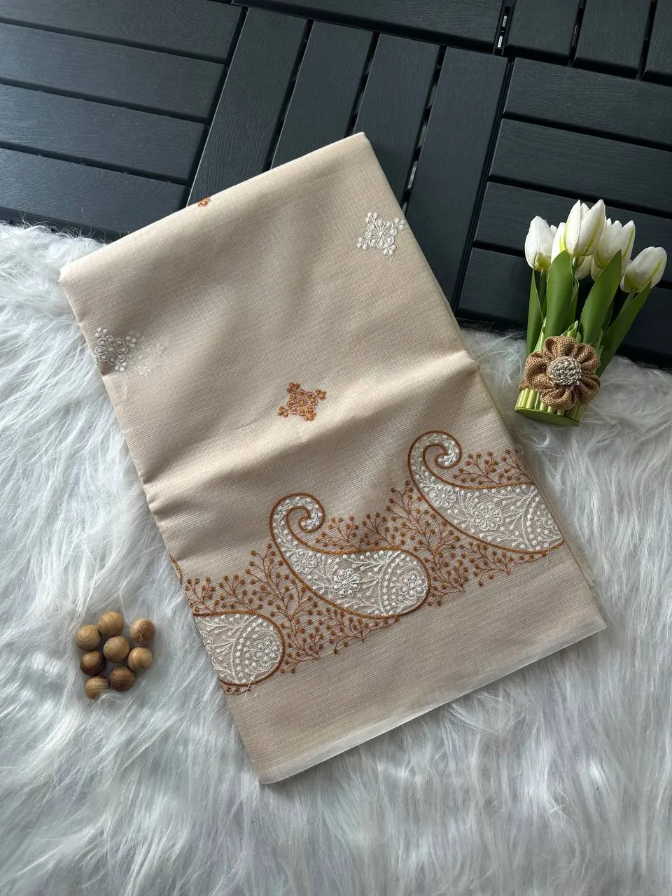 MHV Luxury Thread Embroidery Work Saree Wholesale Surat