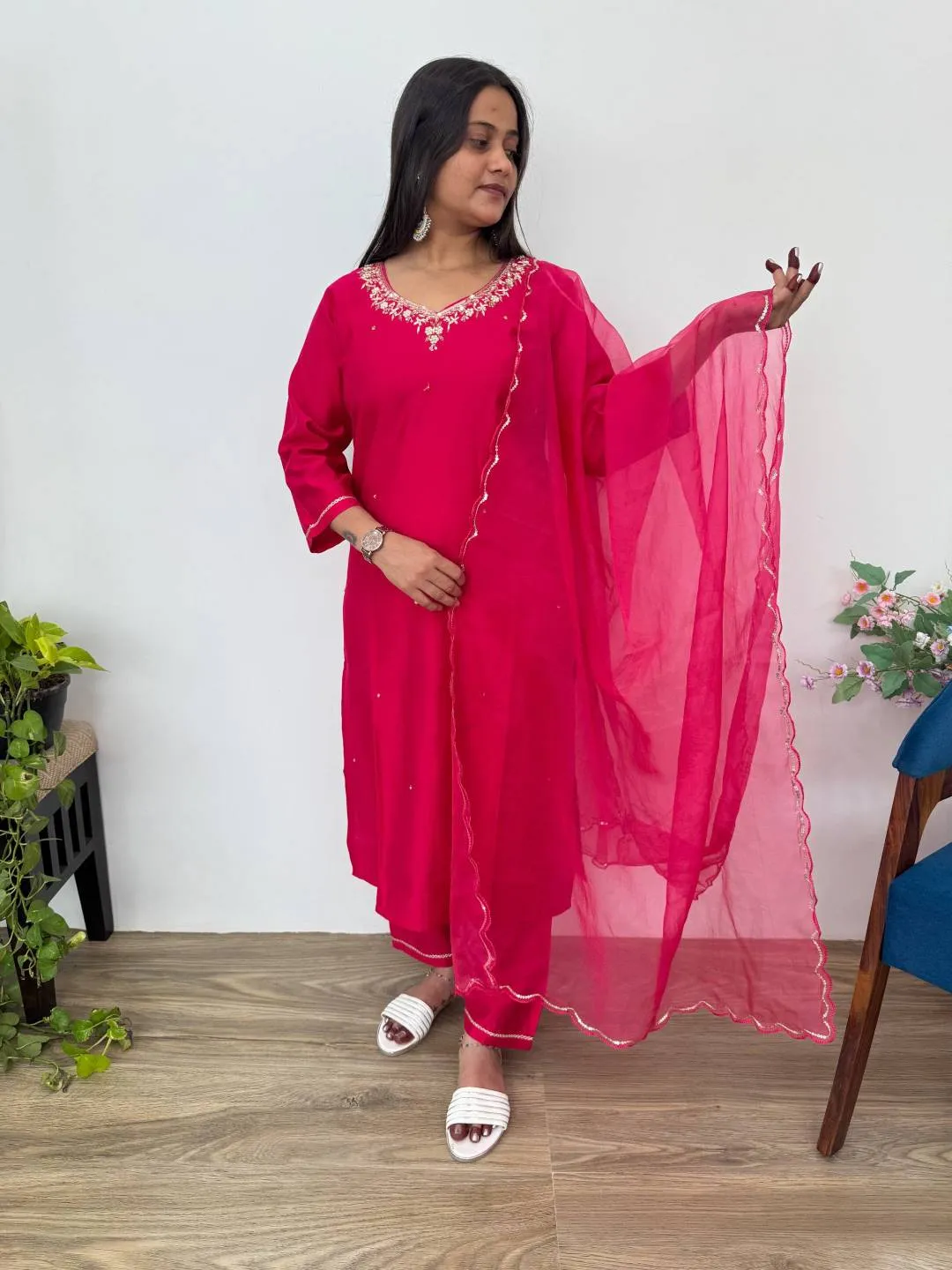 Deepika Gadwal Cotton Designer Hand Work Readymade Dress Wholesale Surat
