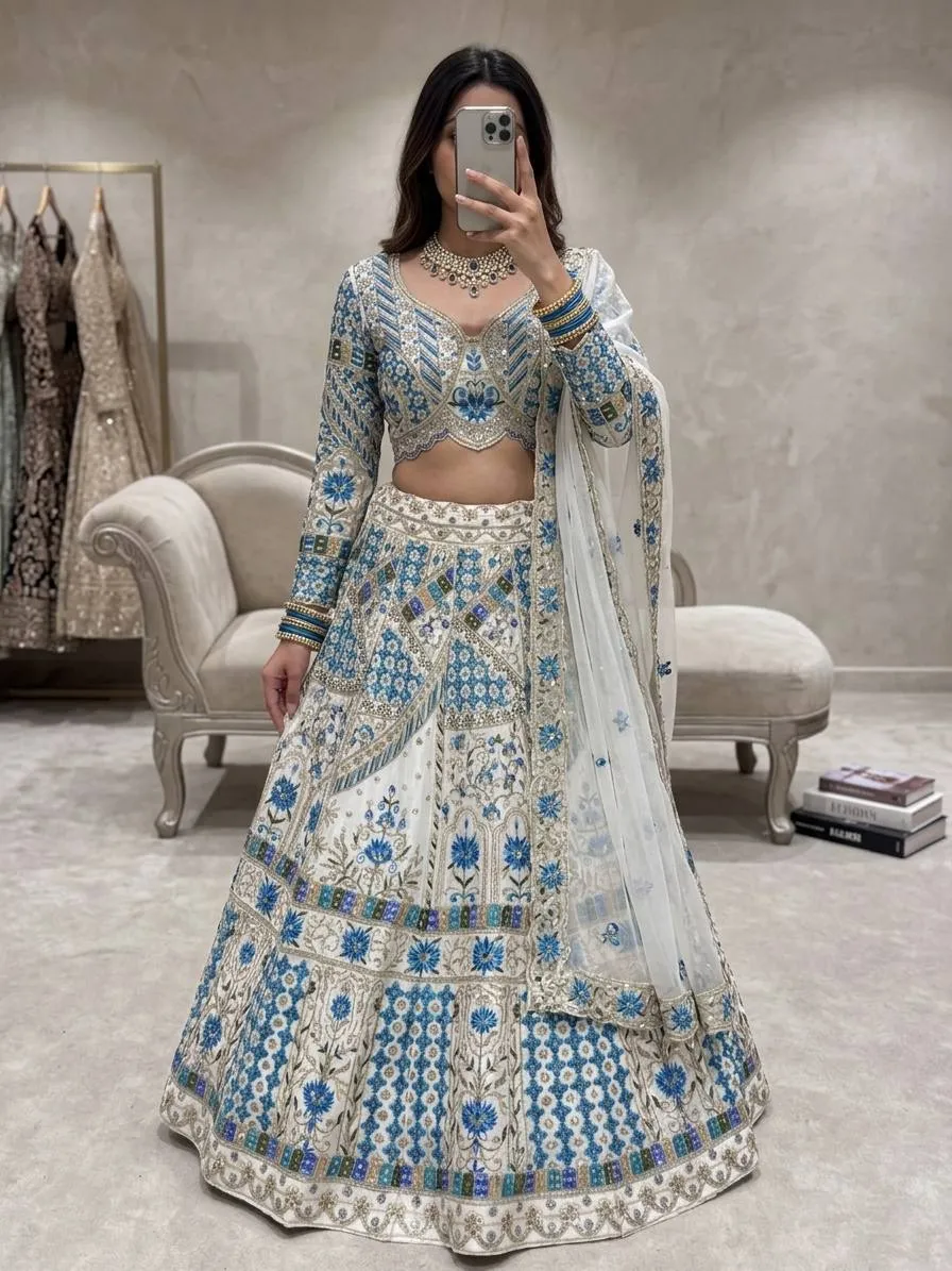 SBD 1700 Georgette Embroidery Lehenga Choli Wholesale Surat